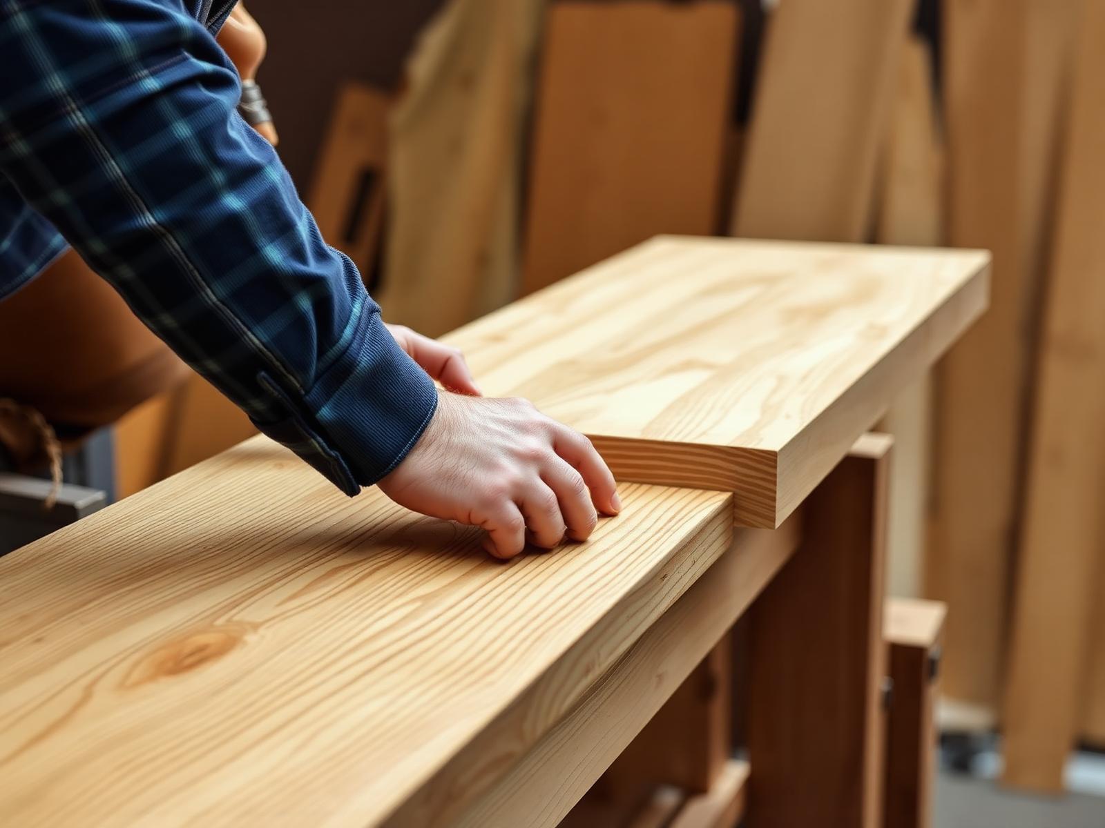 Craftsman shaping wood in the Barak Resources workshop